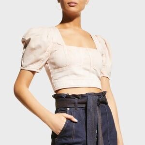 Ulla Johnson Renee Pink Puff Sleeve top